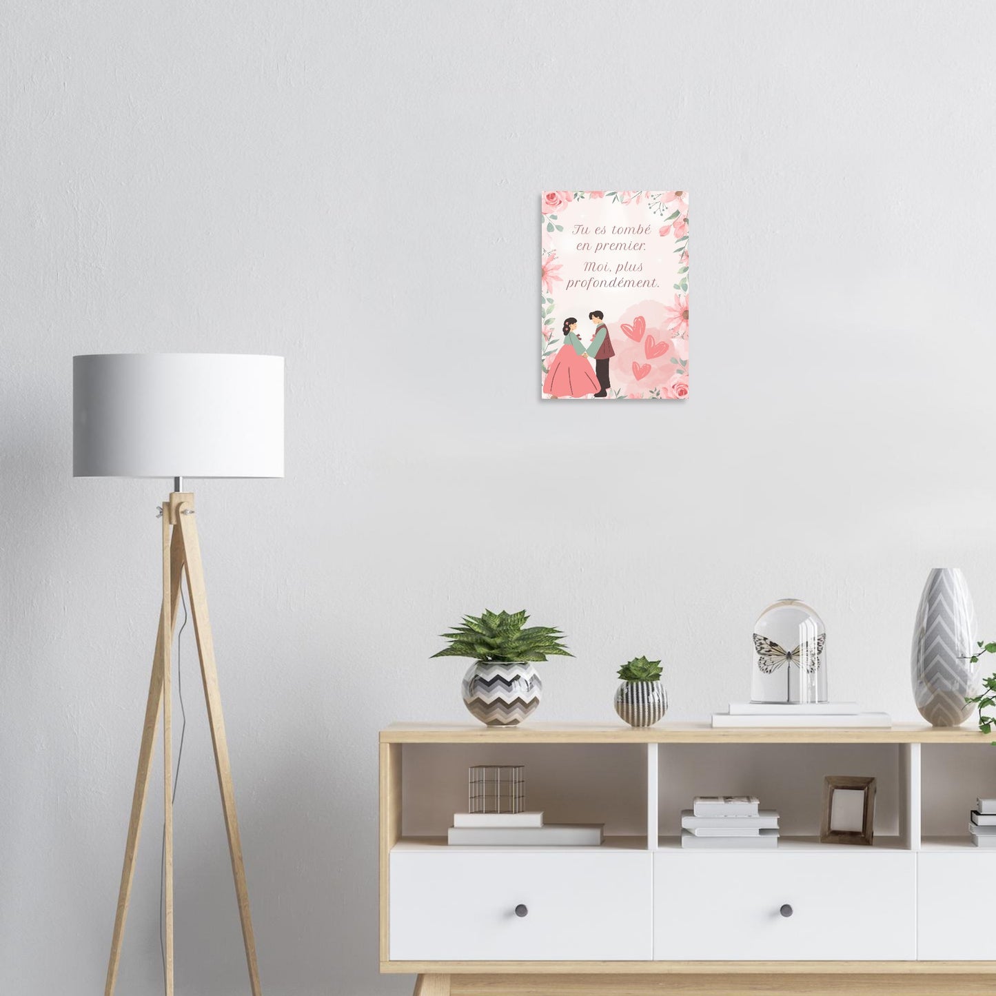 Tu es tombé en premier. Moi, plus profondément. – Poster édition K-drama, Cadeau Saint-Valentin-idée cadeau inspirante | Blancadeaux