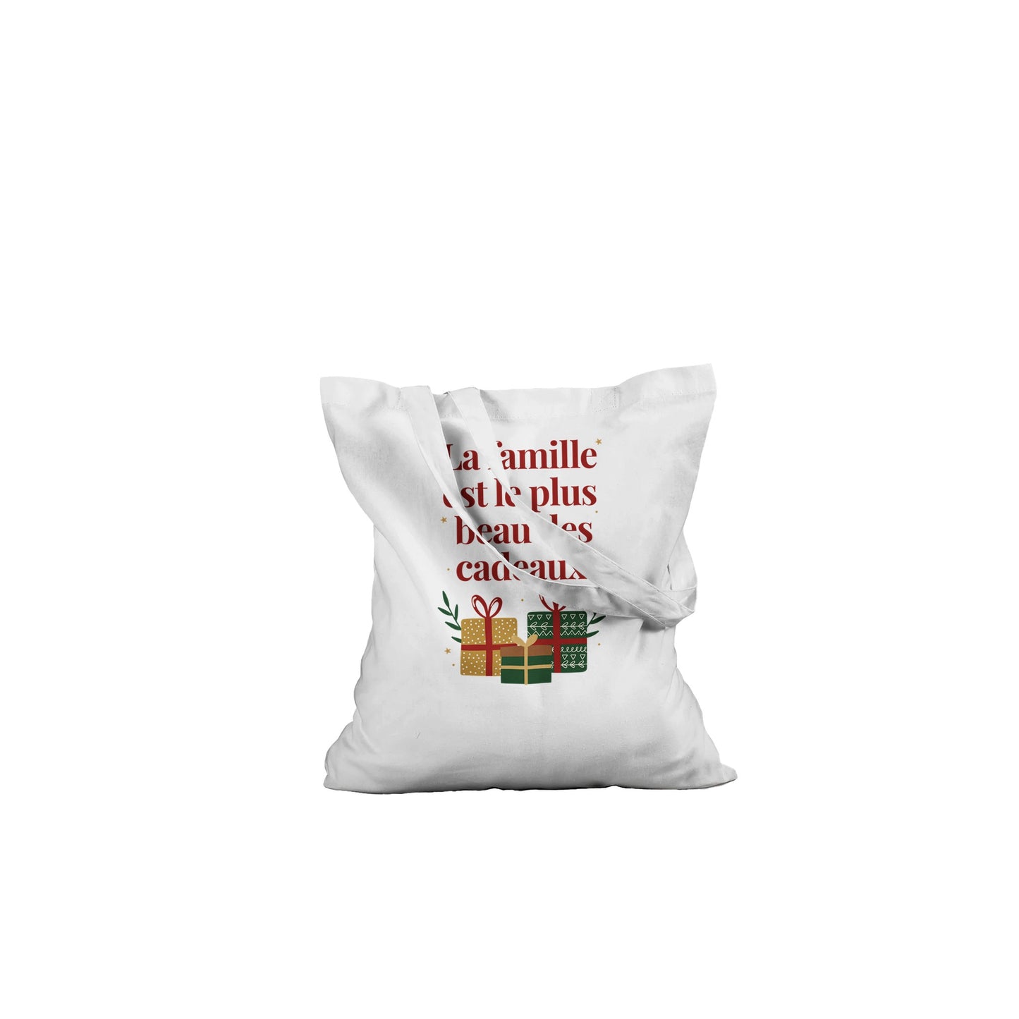 La famille est le plus beau des cadeaux – Tote Bag Noël Unisex-idée cadeau inspirante | Blancadeaux