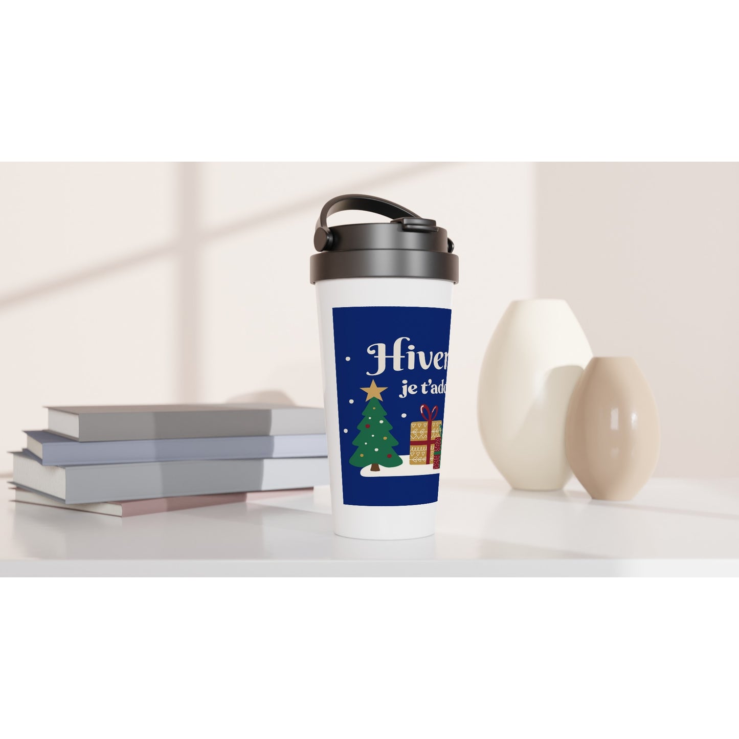 Hiver, je t’adore – Travel Mug Noël Unisex-idée cadeau inspirante | Blancadeaux