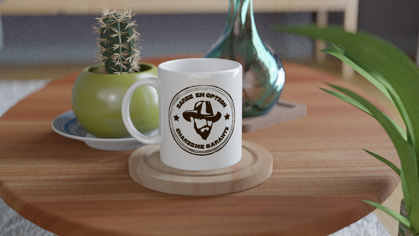 Barbe en option, charisme garanti Tasse, Mug, Cadeaux homme