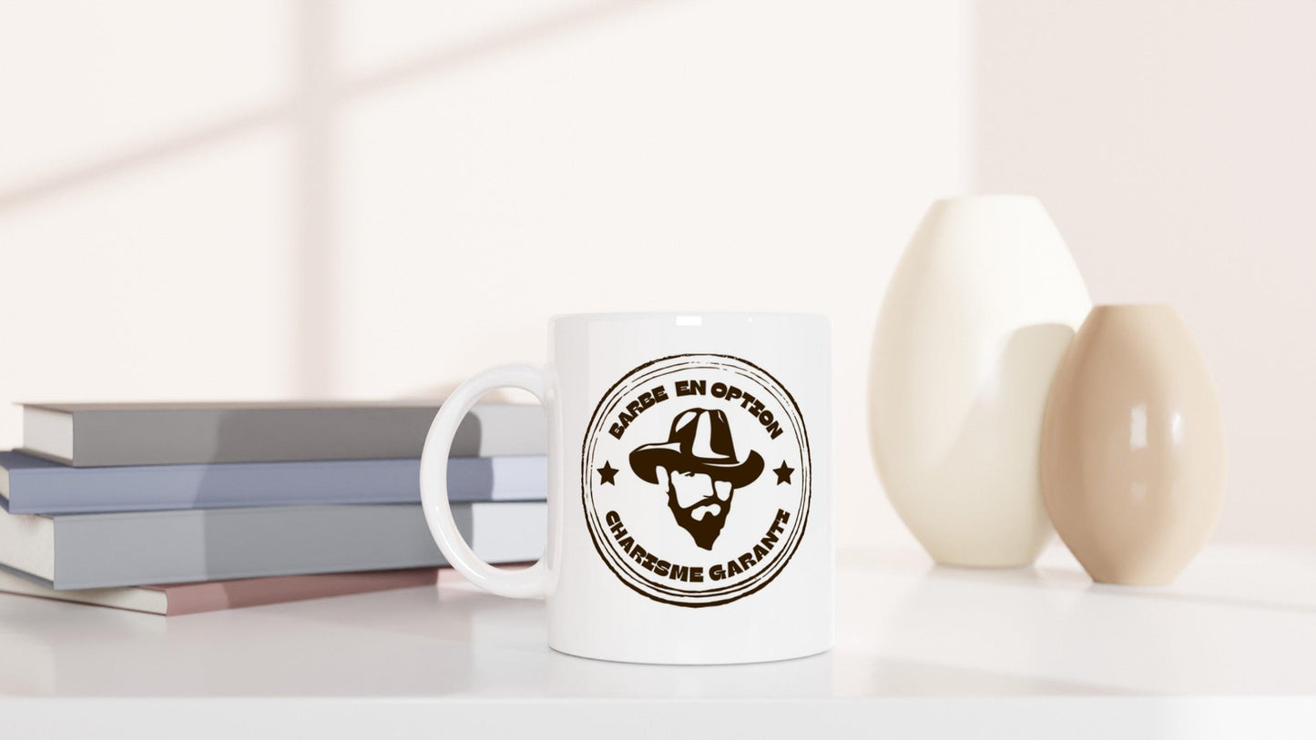 Barbe en option, charisme garanti Tasse, Mug, Cadeaux homme
