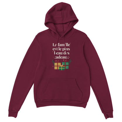 La famille est le plus beau des cadeaux – Hoodie Noël Unisex-idée cadeau inspirante | Blancadeaux