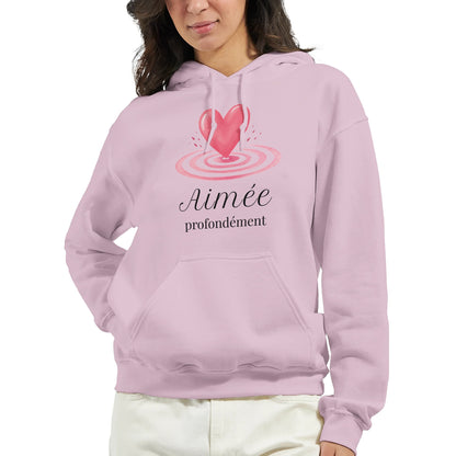 Aimée profondément – Hoodie Femme, Cadeau Saint-Valentin-idée cadeau inspirante | Blancadeaux