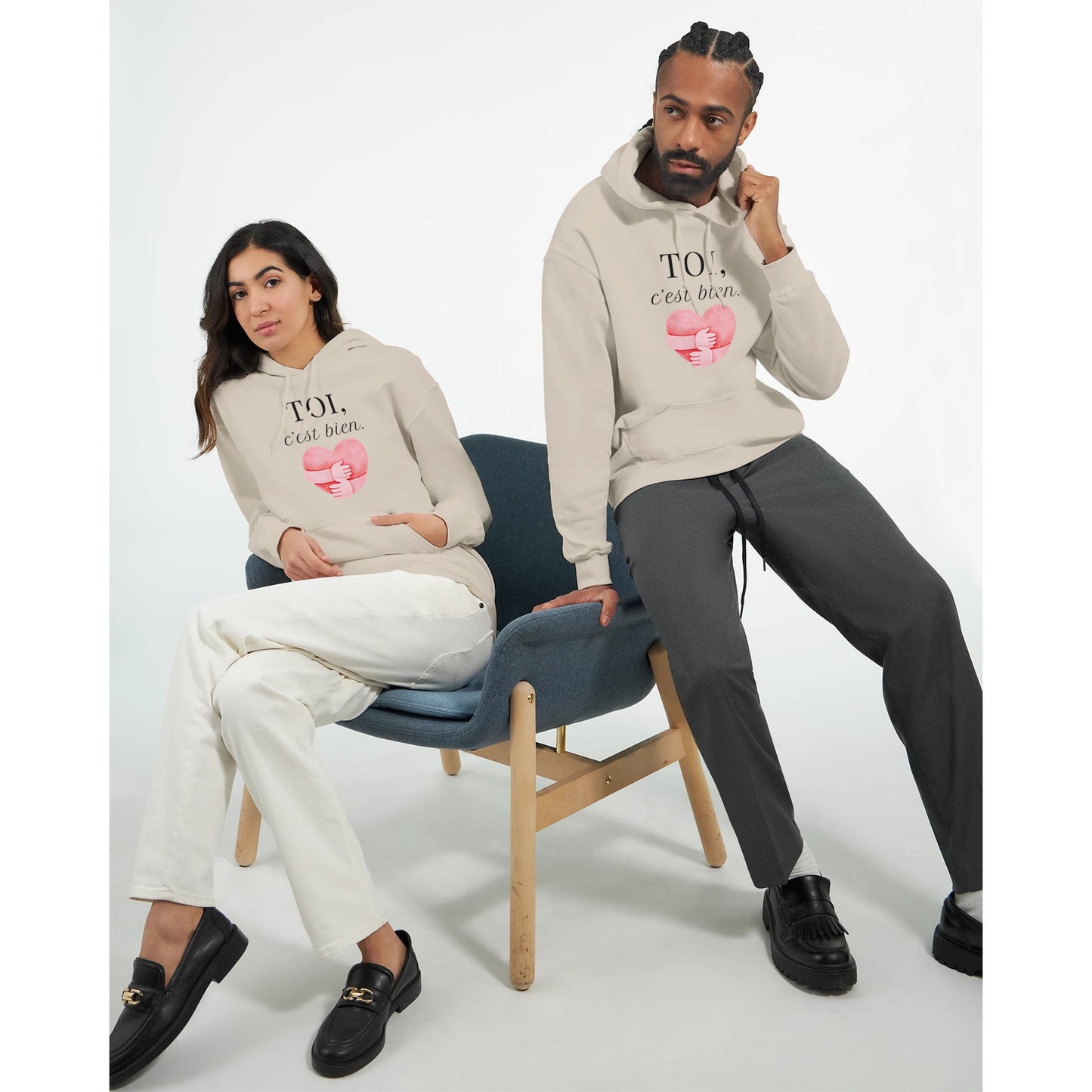 TOI, c’est bien – Hoodie Unisex, Cadeau Saint-Valentin-idée cadeau inspirante | Blancadeaux