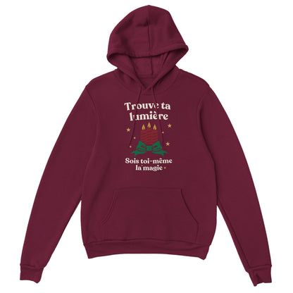 Trouve ta lumière – Hoodie Noël Unisex-idée cadeau inspirante | Blancadeaux