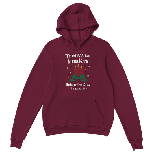 Trouve ta lumière – Hoodie Noël Unisex-idée cadeau inspirante | Blancadeaux