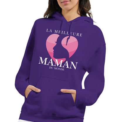 La Meilleure Maman du Monde – Hoodie Maman, Cadeau Maman-idée cadeau inspirante | Blancadeaux