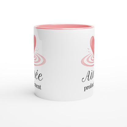 Aimée profondément – Mug Femme, Cadeau Saint-Valentin-idée cadeau inspirante | Blancadeaux