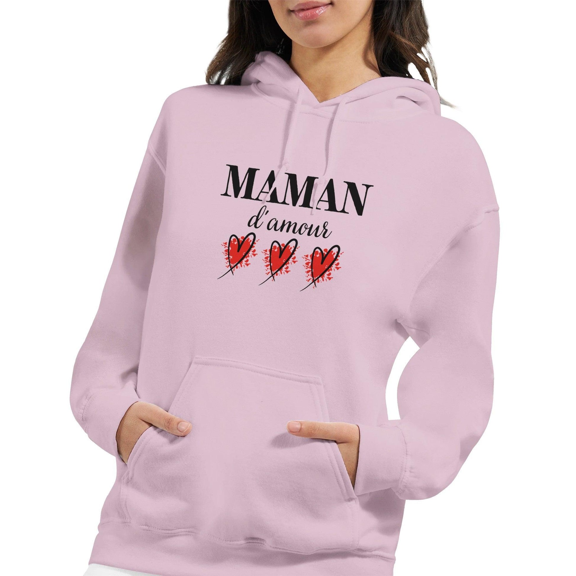 Maman d’amour – Hoodie Maman, Cadeau Maman-idée cadeau inspirante | Blancadeaux