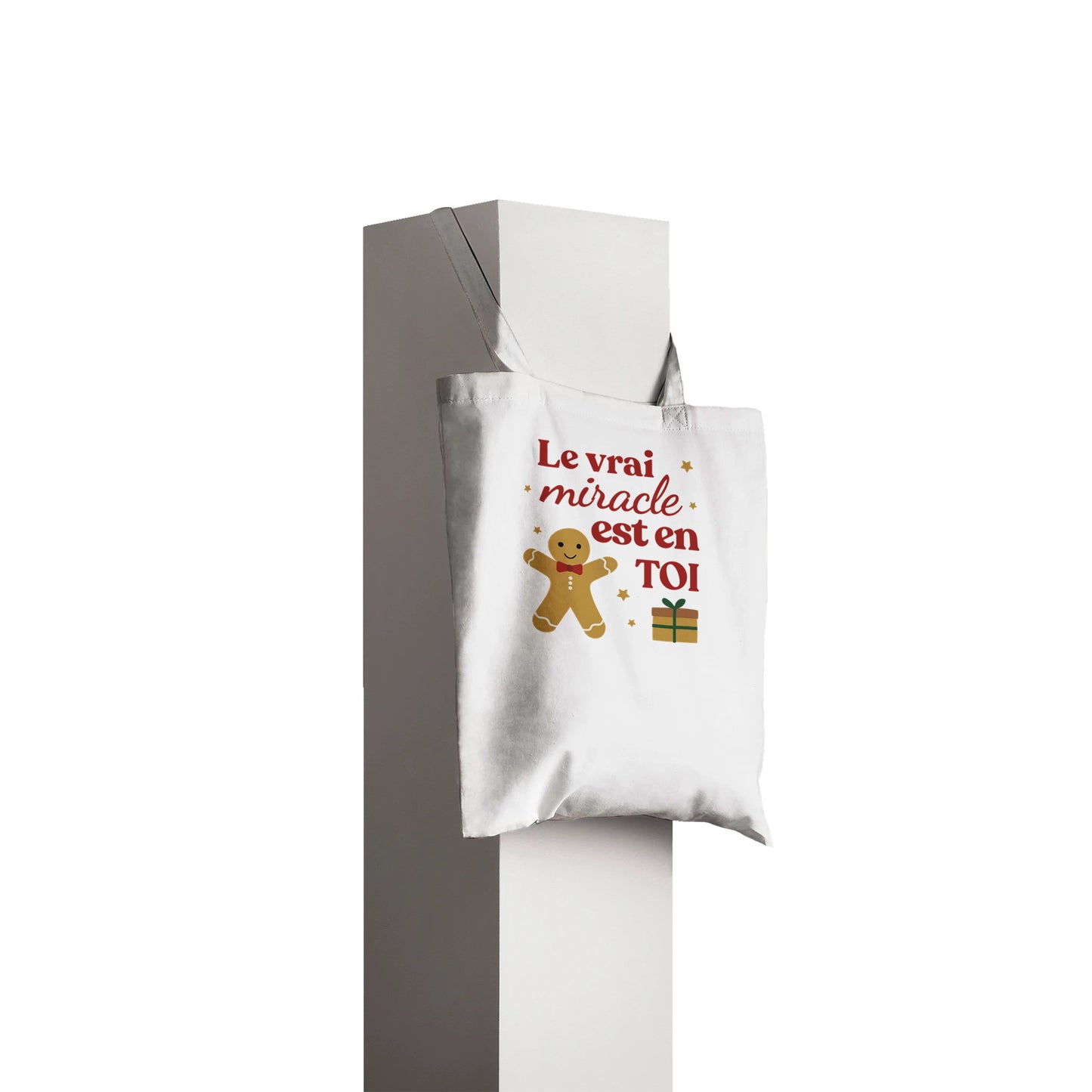 Le vrai miracle est en toi – Tote Bag Noël Unisex-idée cadeau inspirante | Blancadeaux