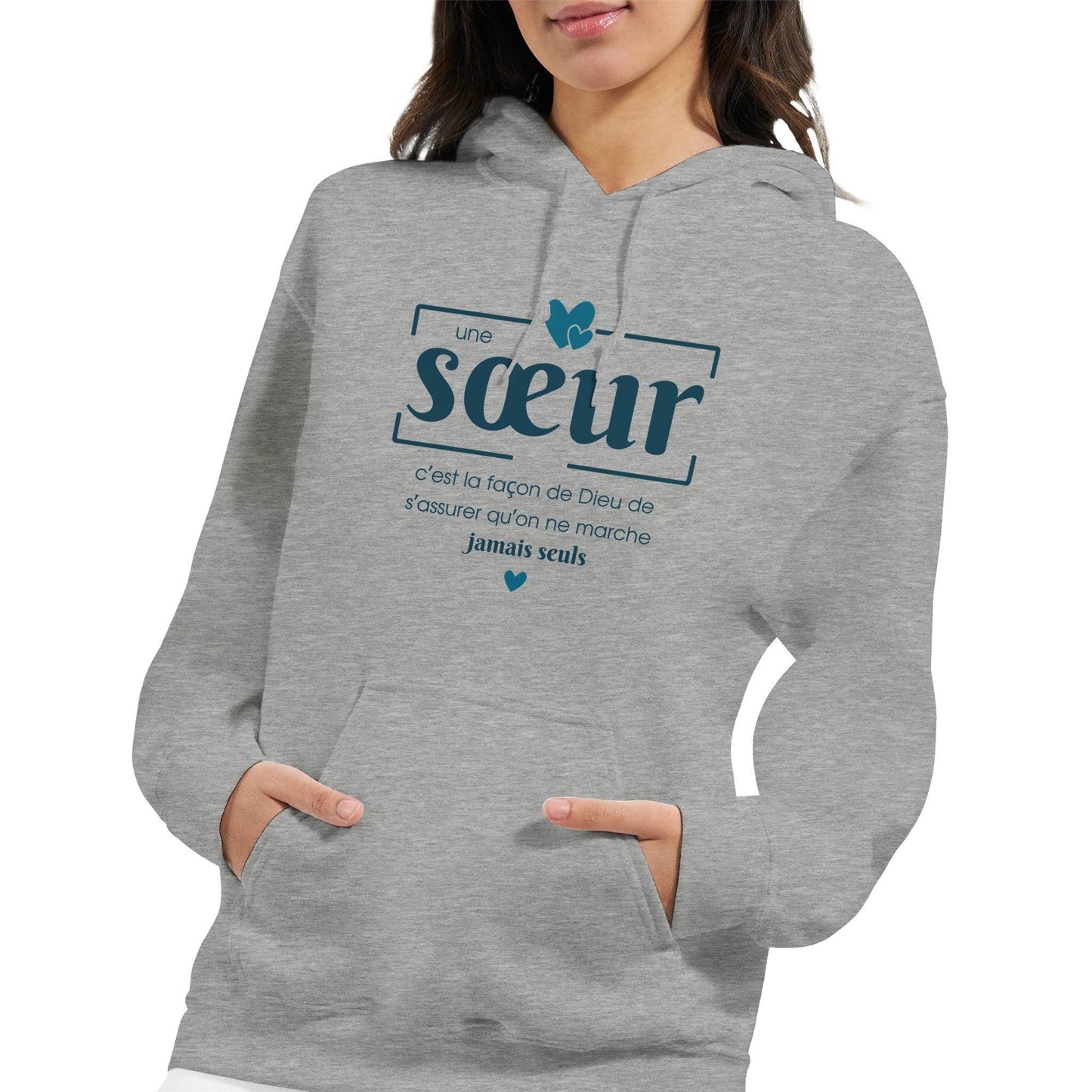 Une sœur, c’est la façon de Dieu – Hoodie Sœur, Cadeau Sœur-idée cadeau inspirante | Blancadeaux