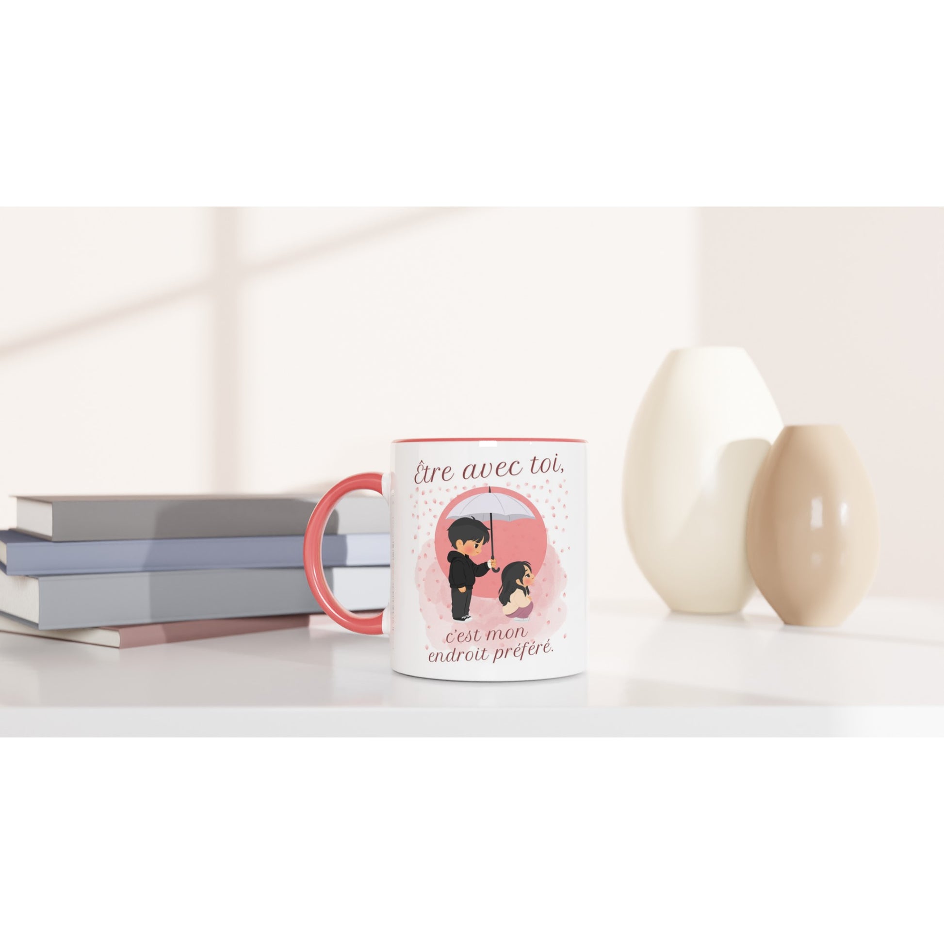 Être avec toi, c’est mon endroit préféré – Mug édition K-drama, Cadeau Saint-Valentin-idée cadeau inspirante | Blancadeaux