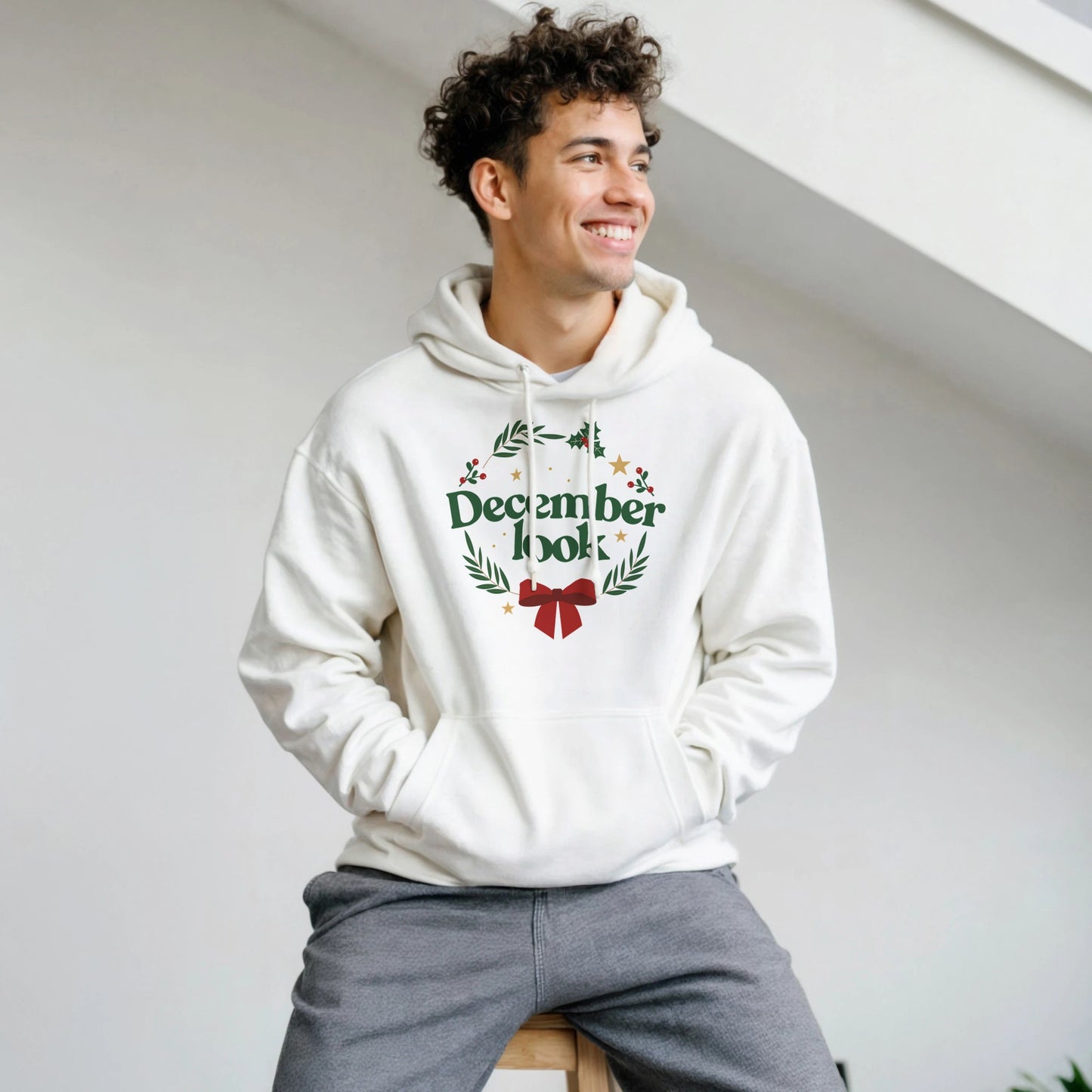 December look – Hoodie Noël Unisex-idée cadeau inspirante | Blancadeaux