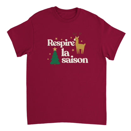 Respire la saison – T-shirt Noël Unisex-idée cadeau inspirante | Blancadeaux