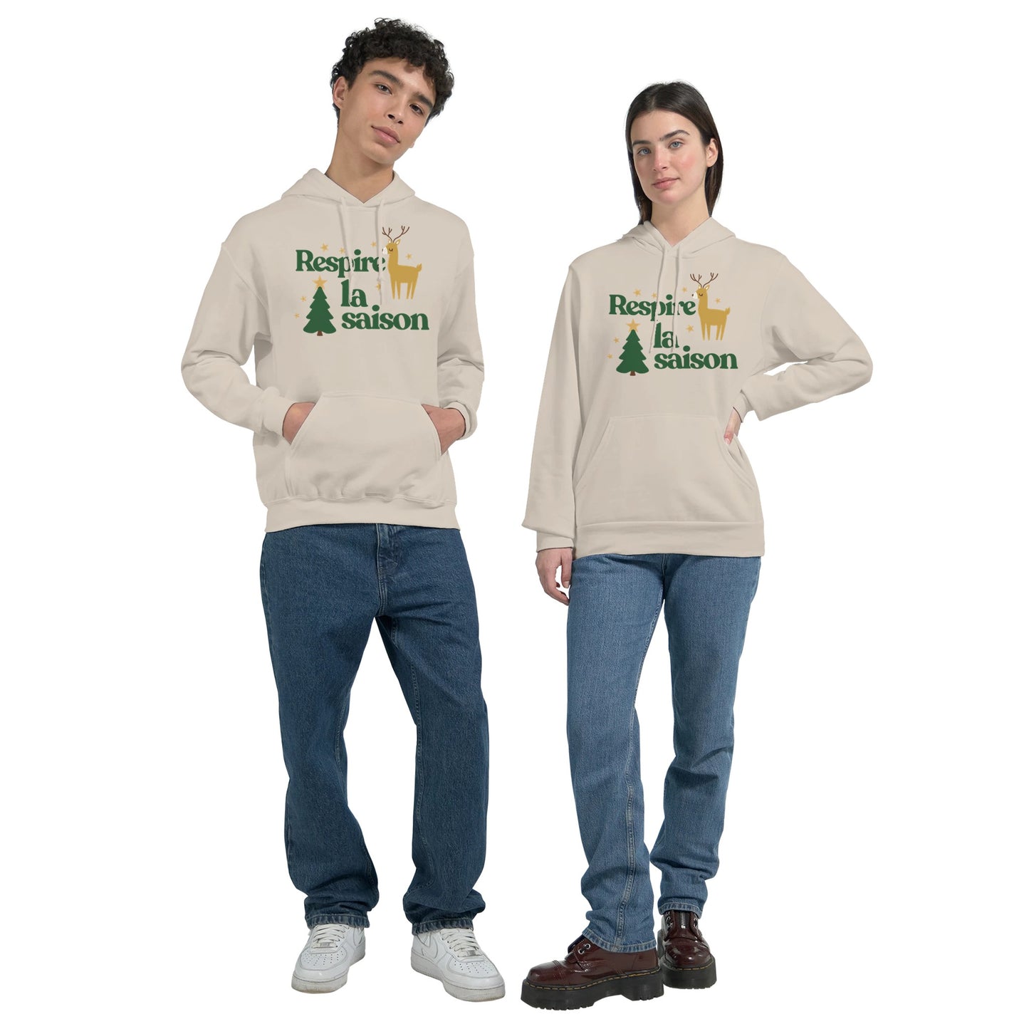 Respire la saison – Hoodie Noël Unisex-idée cadeau inspirante | Blancadeaux