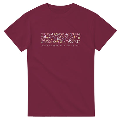 Semez l’amour, récoltez la joie – T-shirt Femme, Cadeau Femme-idée cadeau inspirante | Blancadeaux
