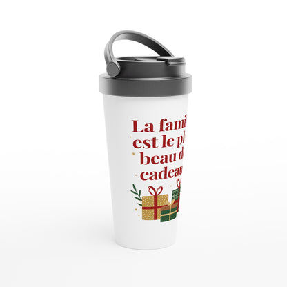 La famille est le plus beau des cadeaux – Travel Mug Noël Unisex-idée cadeau inspirante | Blancadeaux