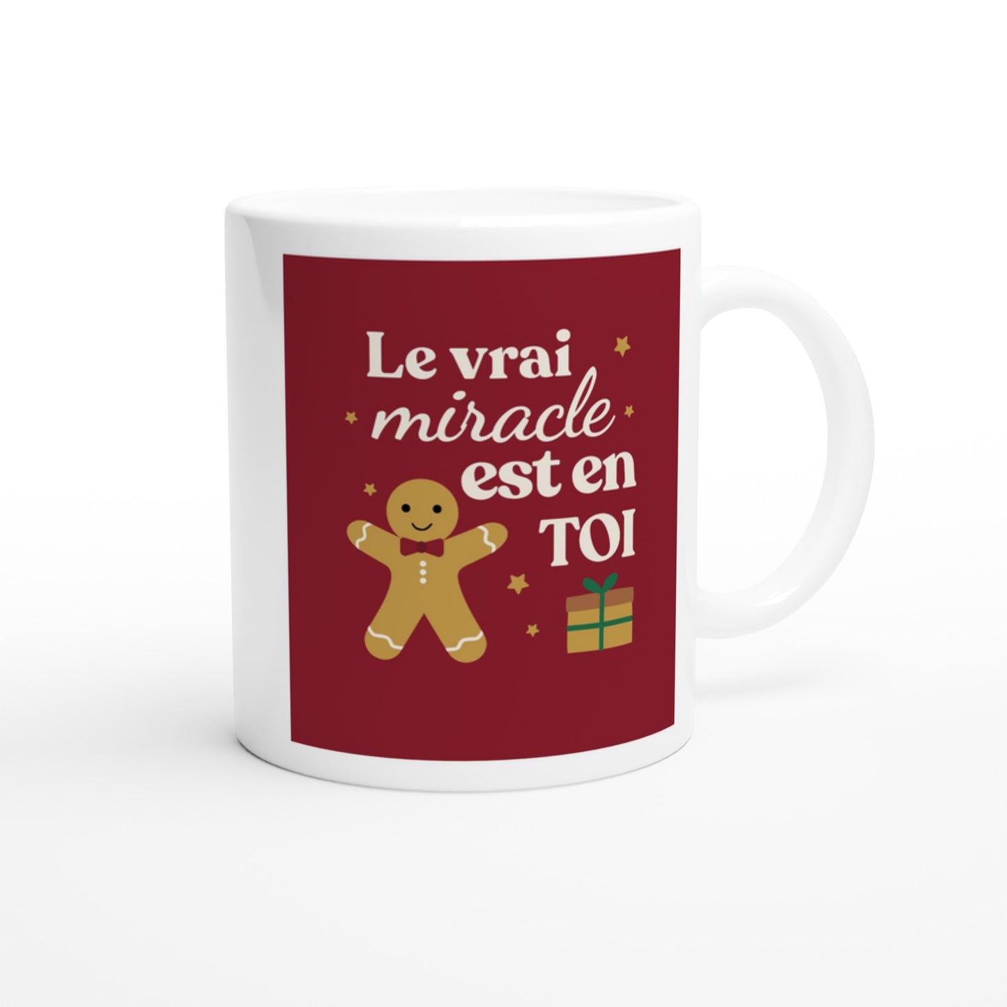 Le vrai miracle est en toi – Mug Noël Unisex-idée cadeau inspirante | Blancadeaux