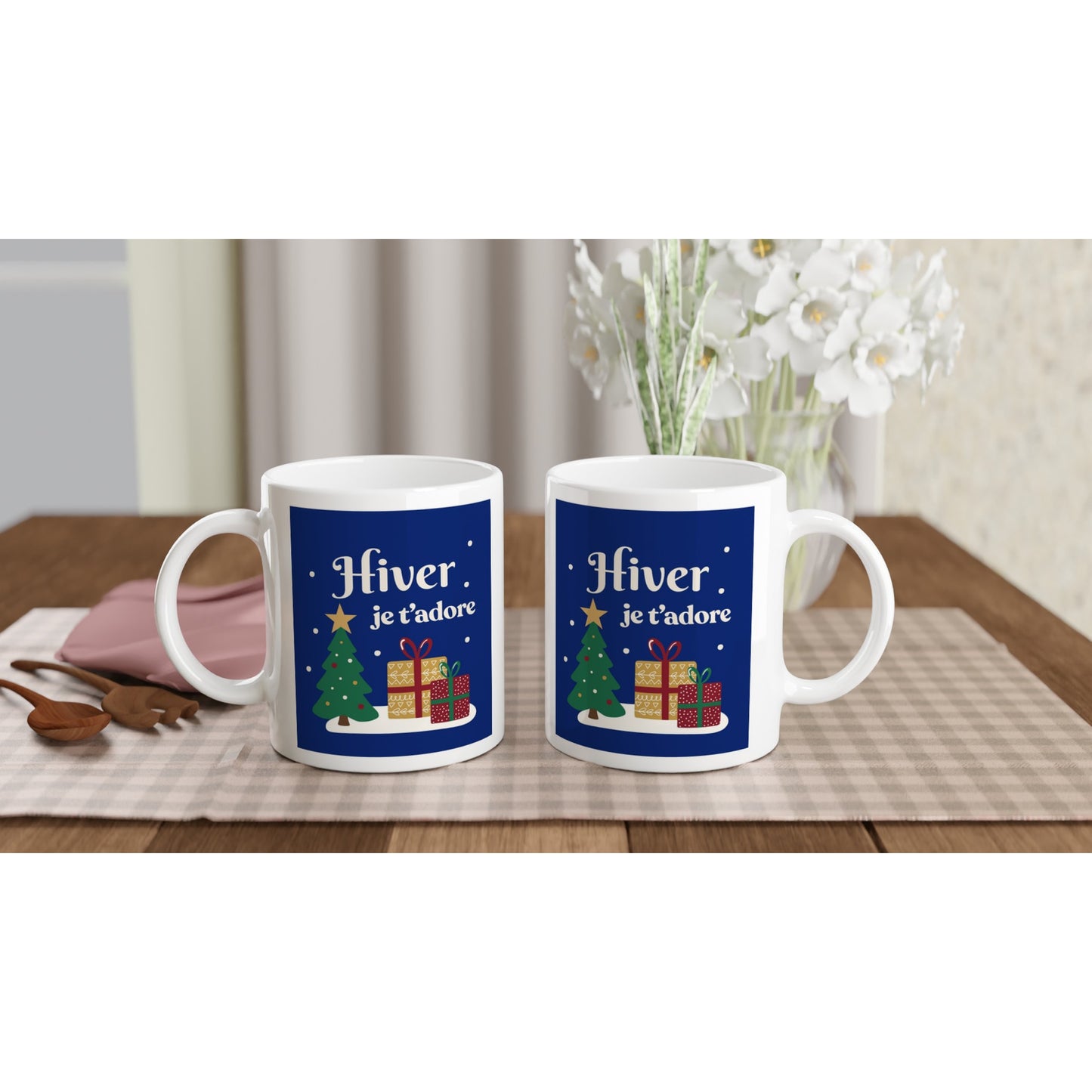 Hiver, je t’adore – Mug Noël Unisex-idée cadeau inspirante | Blancadeaux