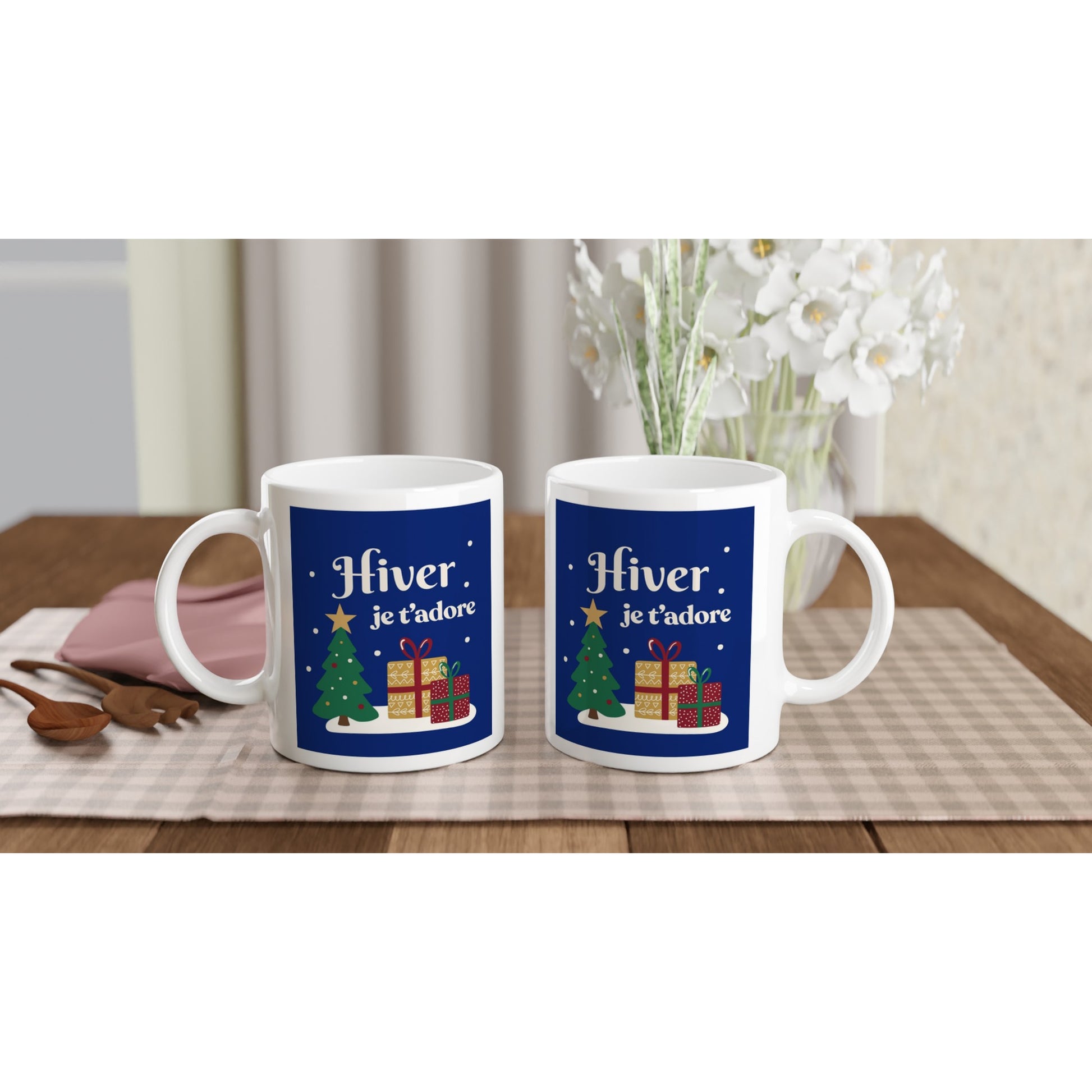 Hiver, je t’adore – Mug Noël Unisex-idée cadeau inspirante | Blancadeaux