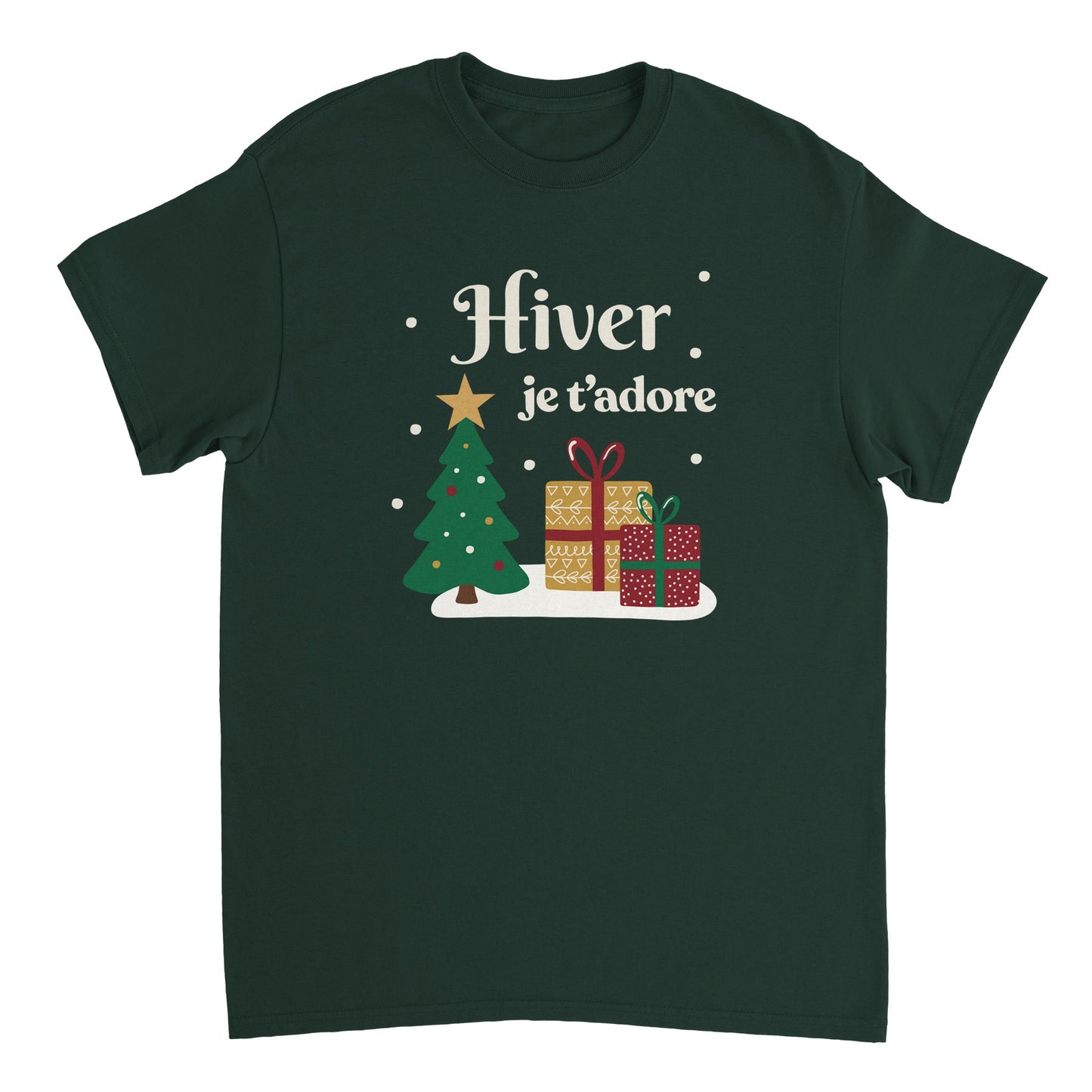 Hiver, je t’adore – T-shirt Noël Unisex-idée cadeau inspirante | Blancadeaux
