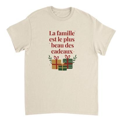 La famille est le plus beau des cadeaux – T-shirt Noël Unisex-idée cadeau inspirante | Blancadeaux