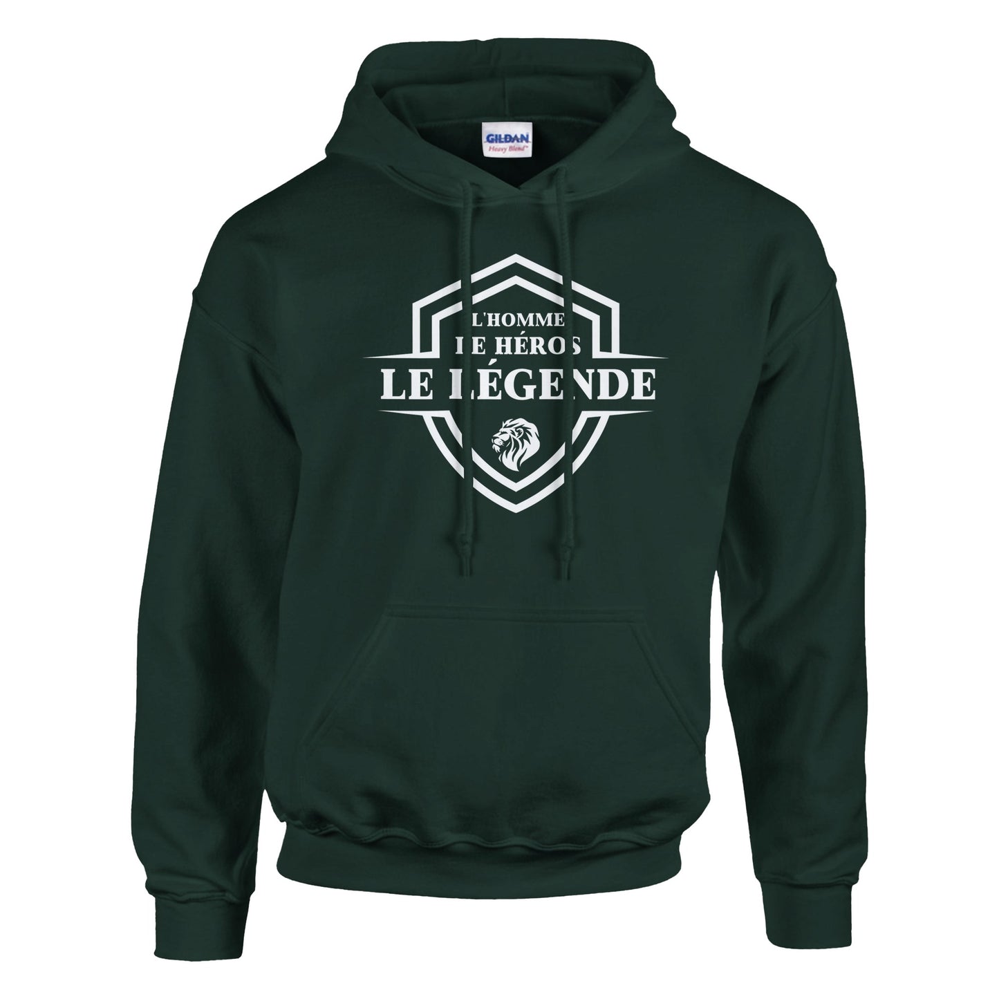 L’homme, Le héros, Le légende – Hoodie Homme, Cadeau Homme-idée cadeau inspirante | Blancadeaux