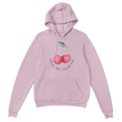 Avec toi, tout va – Hoodie Femme, Cadeau Saint-Valentin-idée cadeau inspirante | Blancadeaux