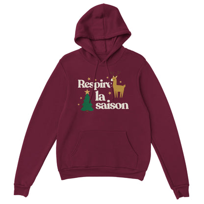 Respire la saison – Hoodie Noël Unisex-idée cadeau inspirante | Blancadeaux