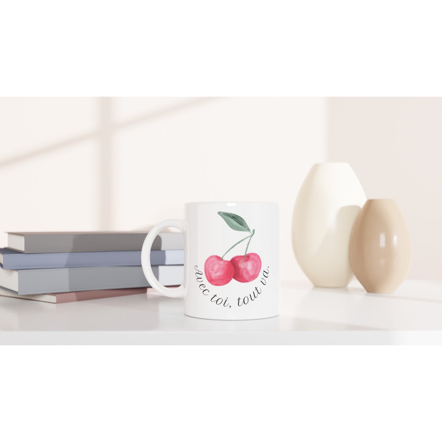 Avec toi, tout va – Mug, Cadeau Saint-Valentin-idée cadeau inspirante | Blancadeaux