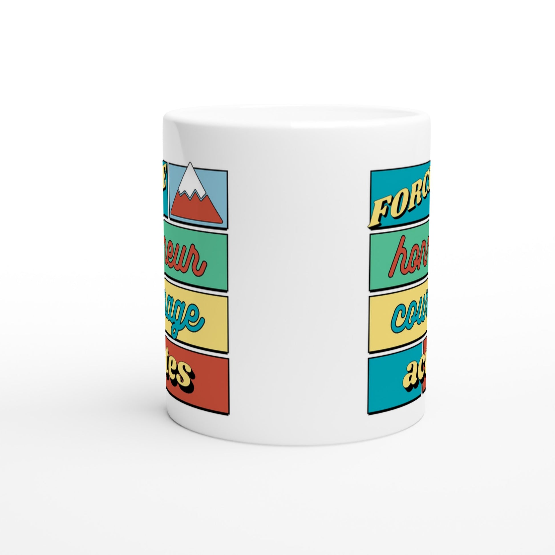 Force, honneur, courage, actes – Mug Homme, Cadeau Homme-idée cadeau inspirante | Blancadeaux