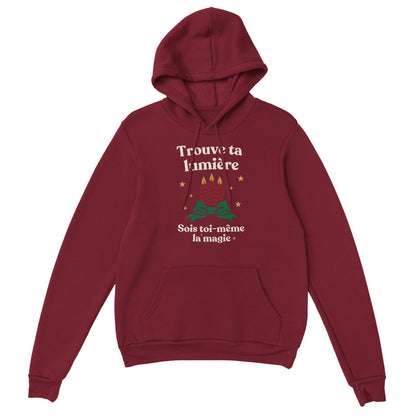 Trouve ta lumière – Hoodie Noël Unisex-idée cadeau inspirante | Blancadeaux