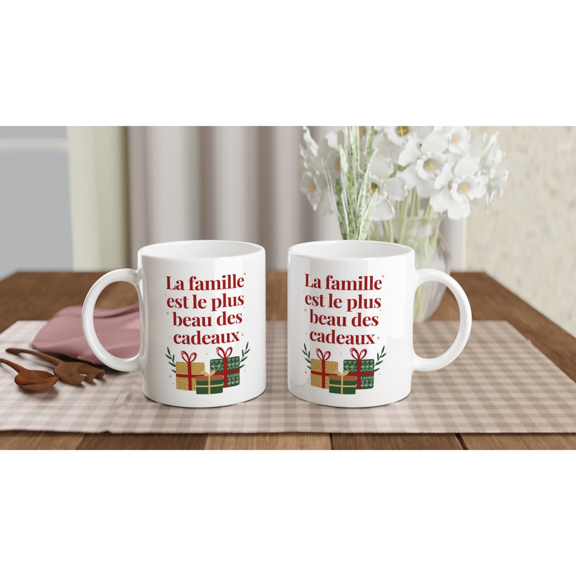 La famille est le plus beau des cadeaux – Mug Noël Unisex-idée cadeau inspirante | Blancadeaux