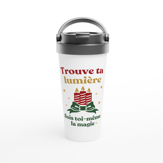 Trouve ta lumière – Travel Mug Noël Unisex-idée cadeau inspirante | Blancadeaux