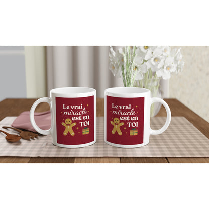 Le vrai miracle est en toi – Mug Noël Unisex-idée cadeau inspirante | Blancadeaux