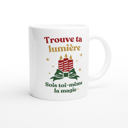Trouve ta lumière – Mug Noël Unisex-idée cadeau inspirante | Blancadeaux
