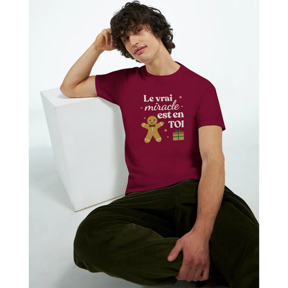 Le vrai miracle est en toi – T-shirt Noël Unisex-idée cadeau inspirante | Blancadeaux
