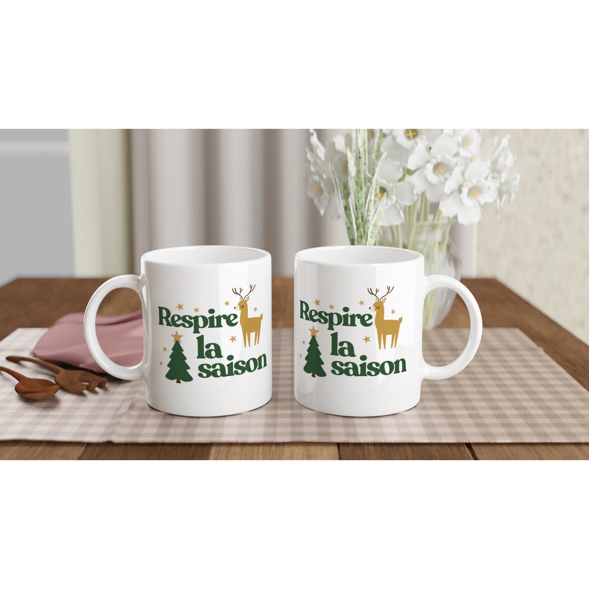 Respire la saison – Mug Noël Unisex-idée cadeau inspirante | Blancadeaux