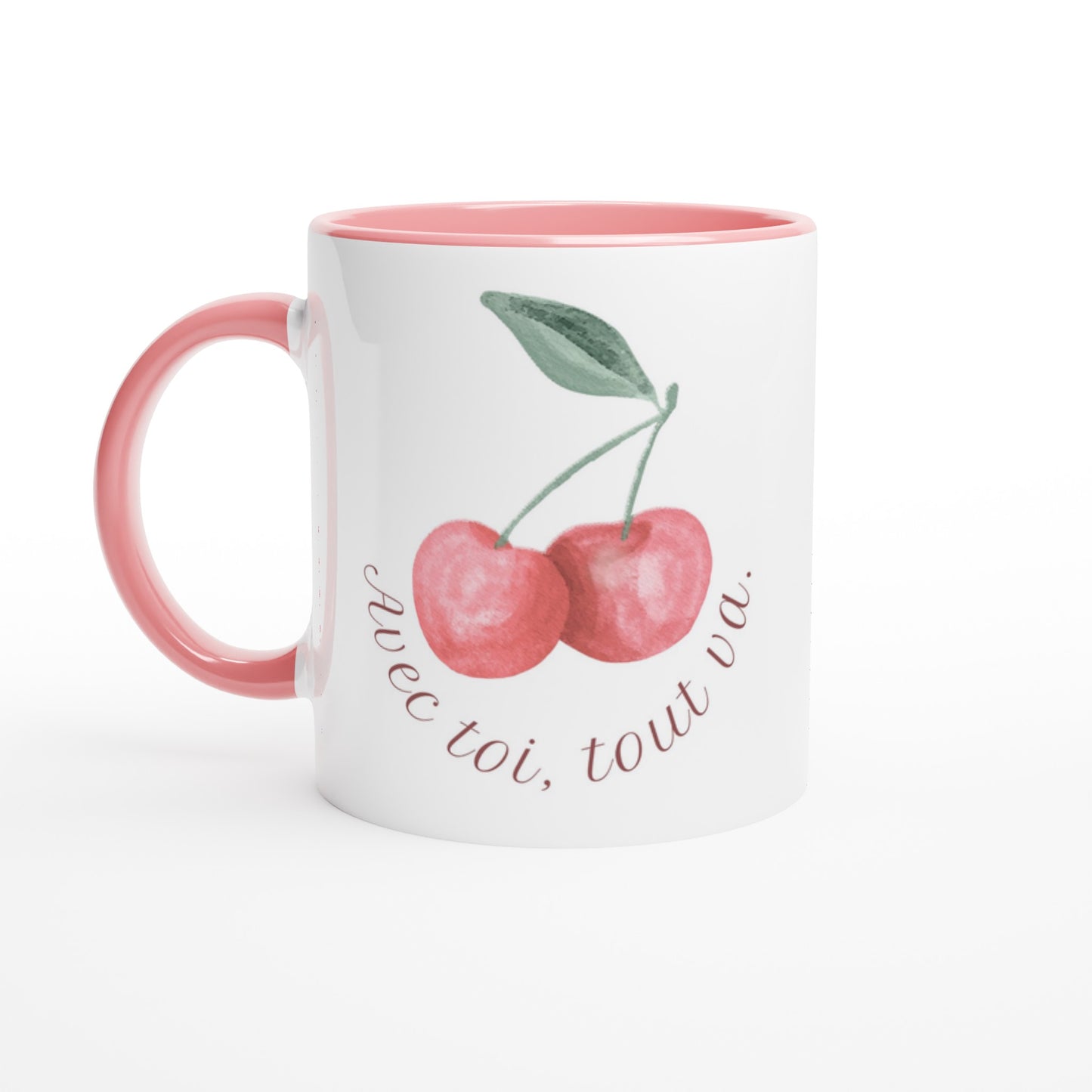 Avec toi, tout va – Mug, Cadeau Saint-Valentin-idée cadeau inspirante | Blancadeaux