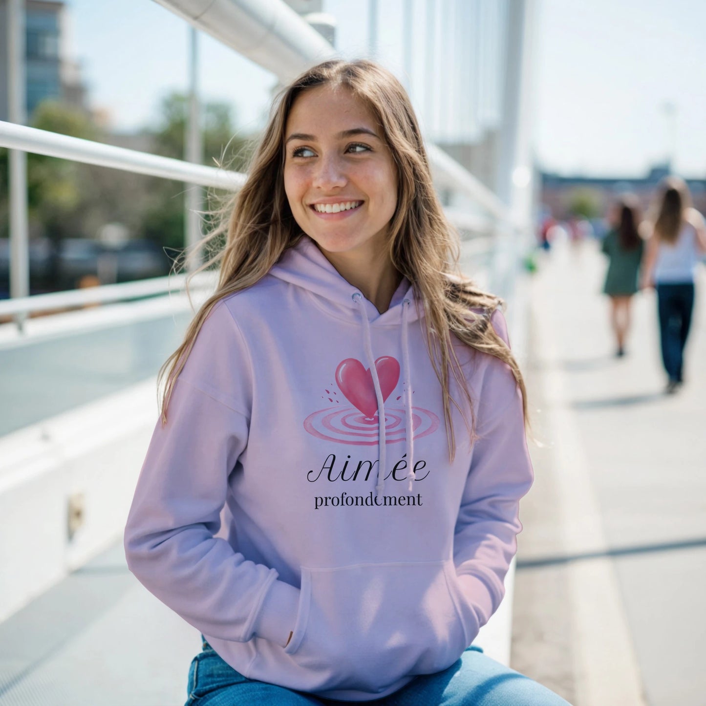 Aimée profondément – Hoodie Femme, Cadeau Saint-Valentin-idée cadeau inspirante | Blancadeaux