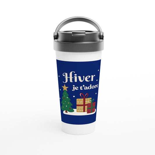Hiver, je t’adore – Travel Mug Noël Unisex-idée cadeau inspirante | Blancadeaux