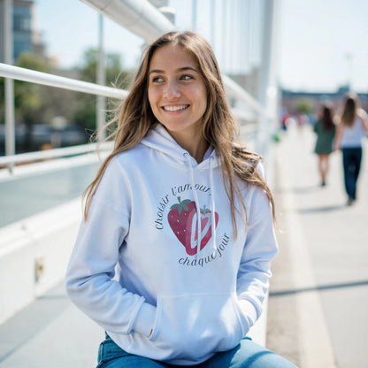 Choisir l’amour, chaque jour – Hoodie Femme, Cadeau Saint-Valentin-idée cadeau inspirante | Blancadeaux
