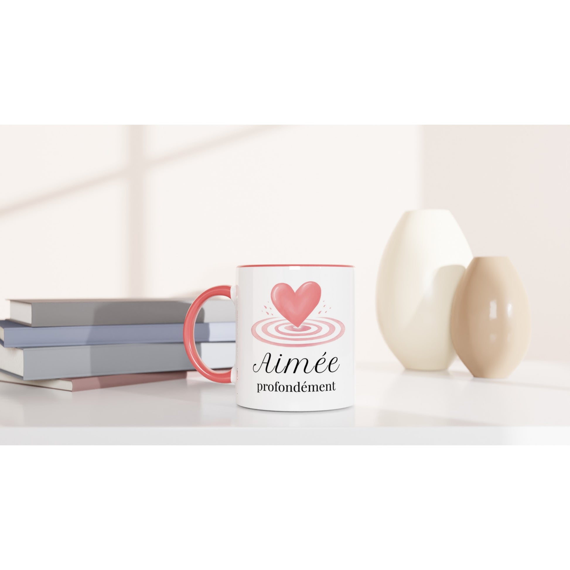 Aimée profondément – Mug Femme, Cadeau Saint-Valentin-idée cadeau inspirante | Blancadeaux