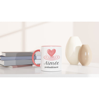 Aimée profondément – Mug Femme, Cadeau Saint-Valentin-idée cadeau inspirante | Blancadeaux