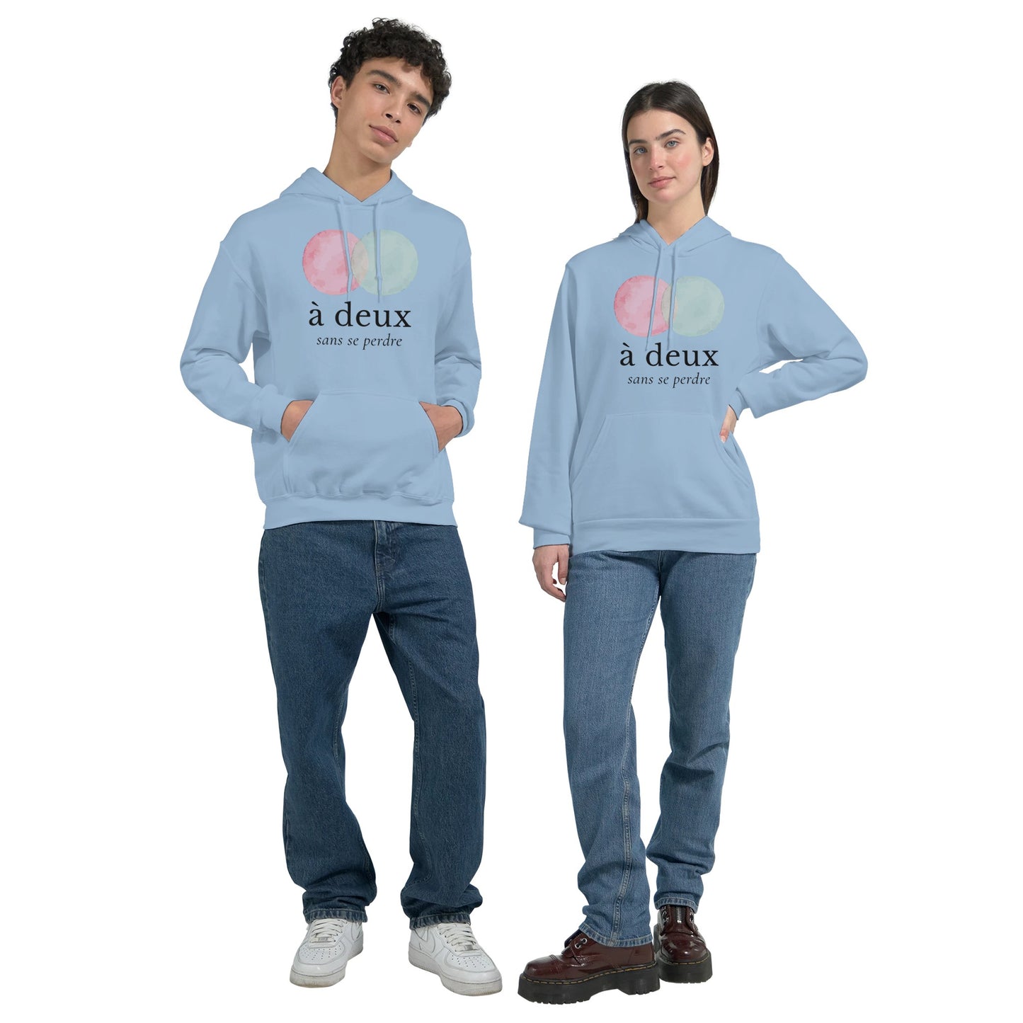 À deux, sans se perdre – Hoodie Unisex, Cadeau Saint-Valentin-idée cadeau inspirante | Blancadeaux