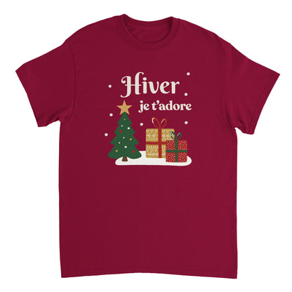 Hiver, je t’adore – T-shirt Noël Unisex-idée cadeau inspirante | Blancadeaux