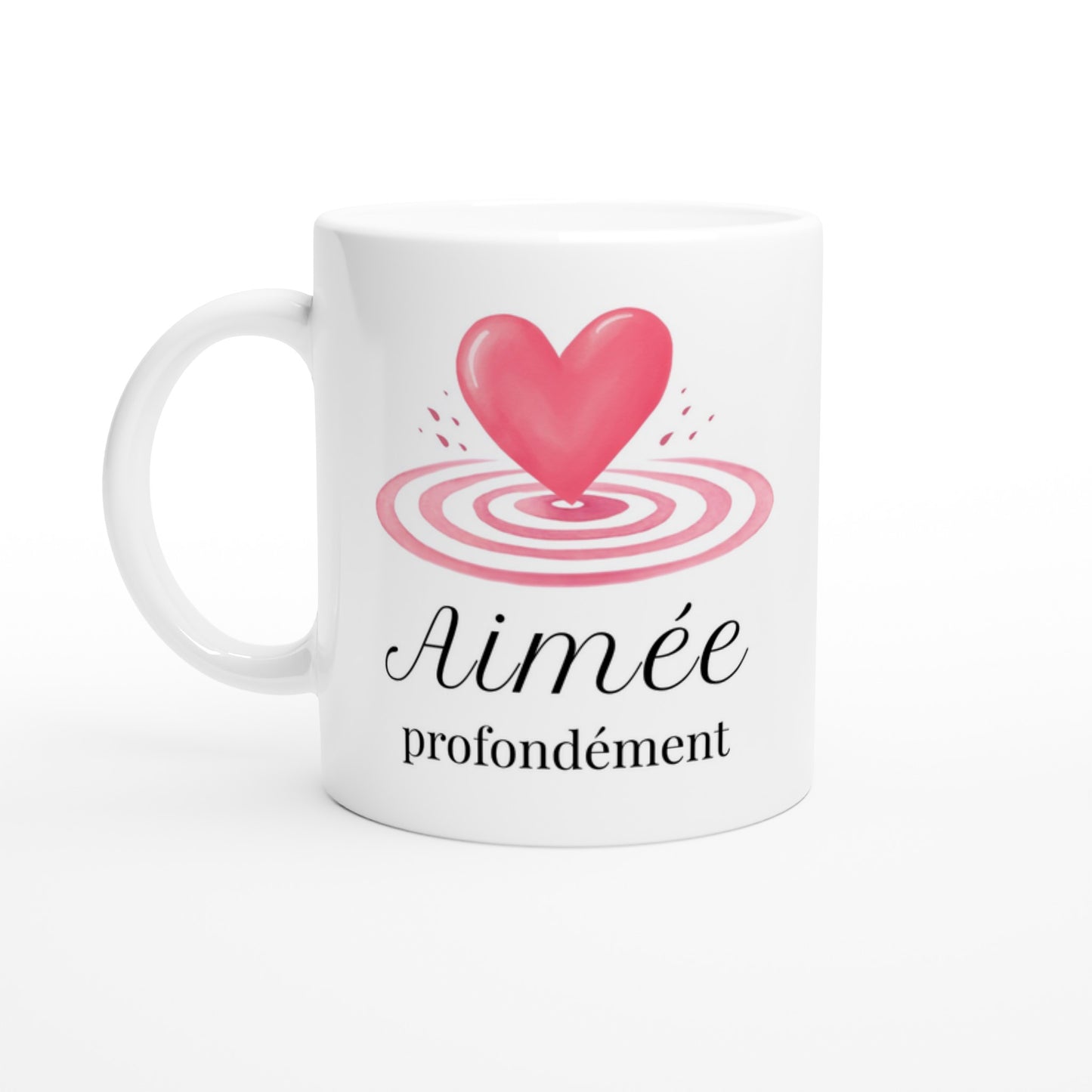 Aimée profondément – Mug Femme, Cadeau Saint-Valentin-idée cadeau inspirante | Blancadeaux