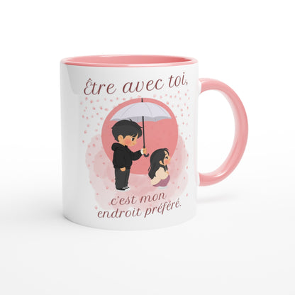 Être avec toi, c’est mon endroit préféré – Mug édition K-drama, Cadeau Saint-Valentin-idée cadeau inspirante | Blancadeaux