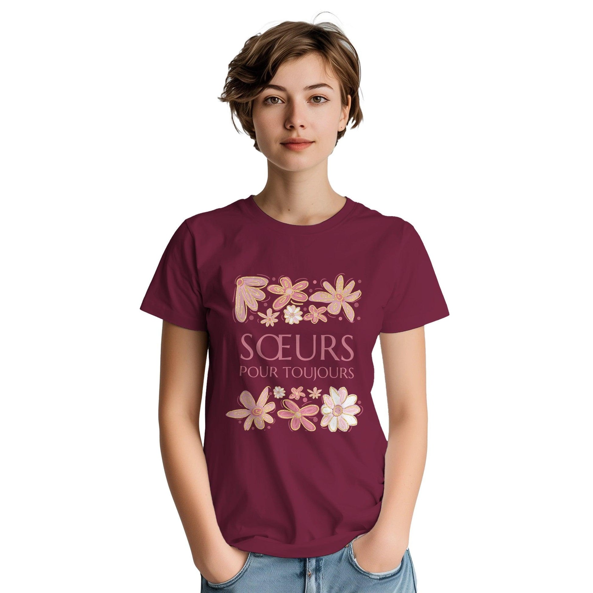 Sœurs Pour Toujours – T-shirt Sœur, Cadeau Sœur-idée cadeau inspirante | Blancadeaux