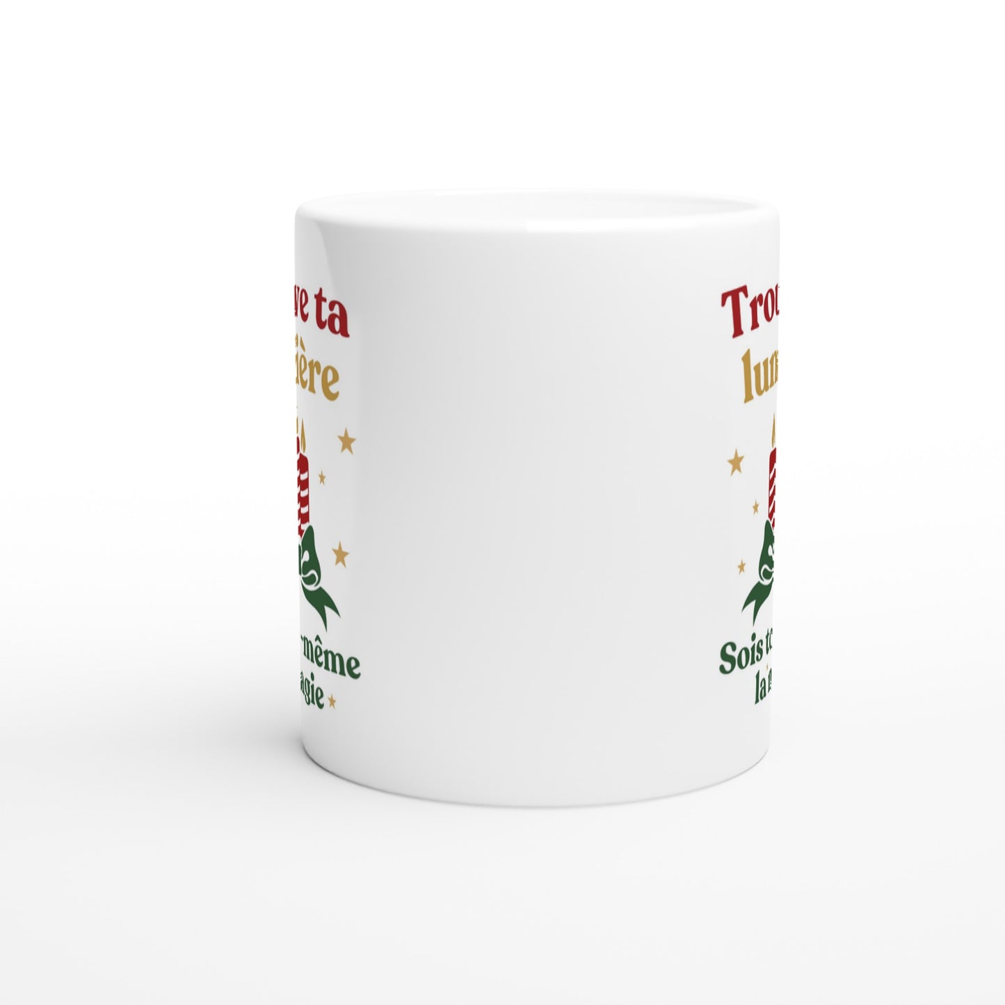 Trouve ta lumière – Mug Noël Unisex-idée cadeau inspirante | Blancadeaux